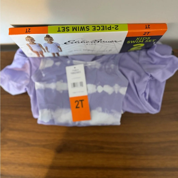 Eddie Bauer One Piece Swim Suit With Cover Up Girls Size 2T NWT - Picture 9 of 9